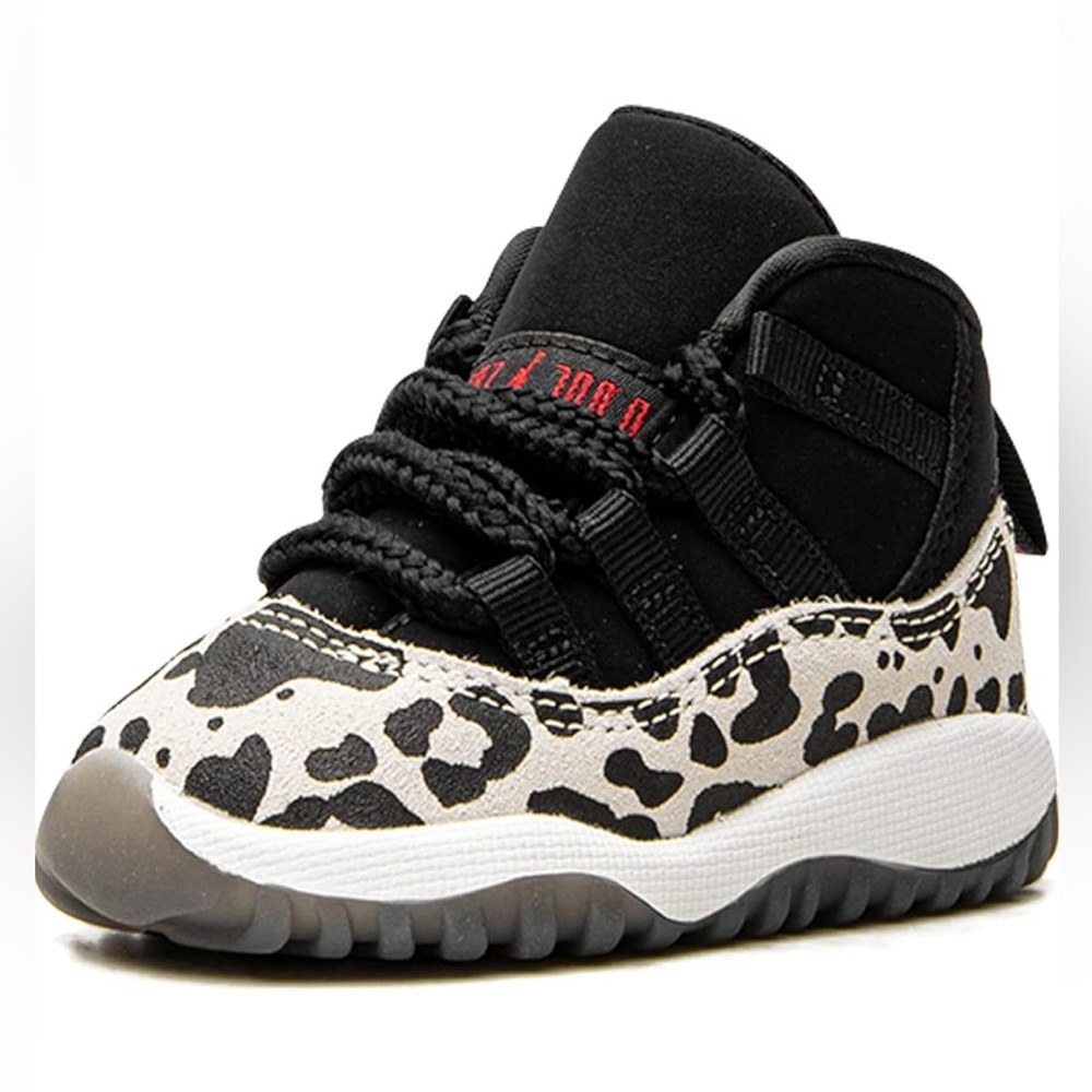Jordan Toddler Air Jordan 11 TD, Animal Instinct.DO3856-010.Size 6C.Black/White.